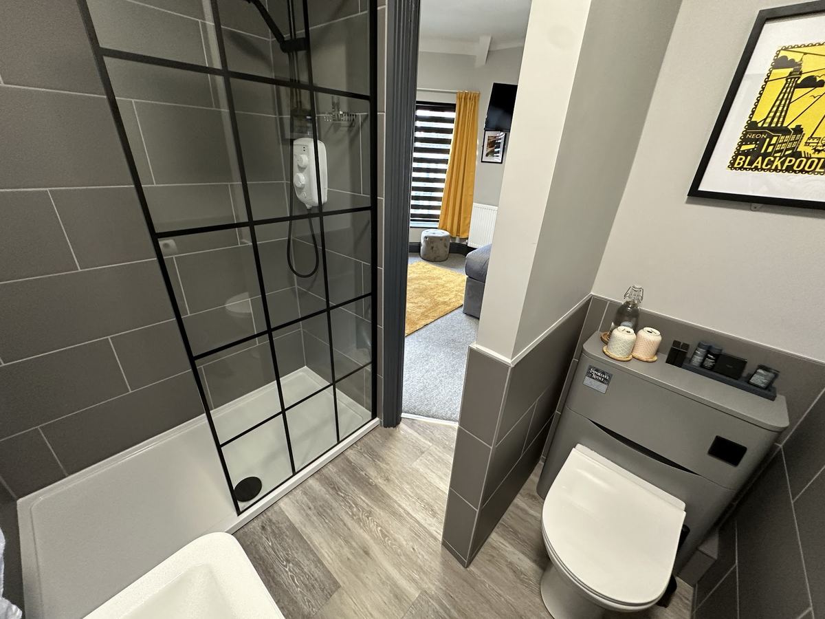 One of the ensuite bathrooms at Hotel Neon